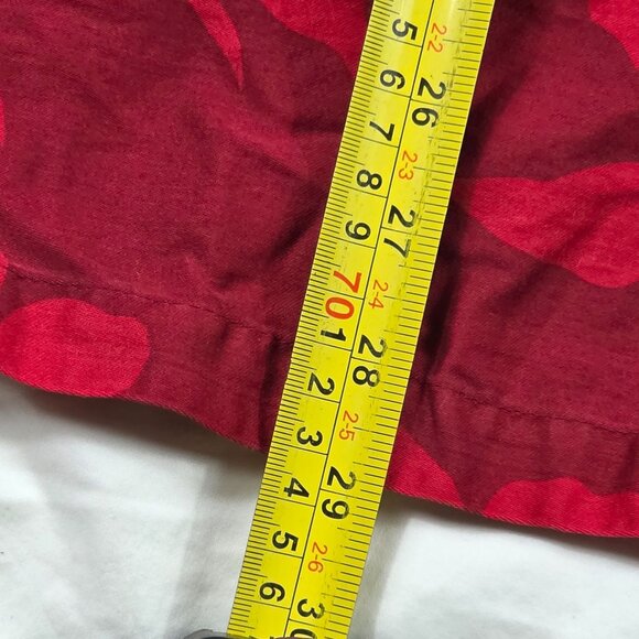 Quiksilver Hawaiian Floral Mens Size XL Red White Short Sleeve Button Up Shirt - Picture 9 of 9